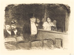 在剧院 作者 Jean Louis Forain
