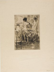 舞者在化妆间 作者 Jean-Louis Forain