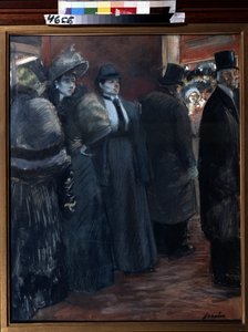 剧院门厅。让-路易-福伦的画作（Jean-Louis Forain 作者 让·路易·佛兰