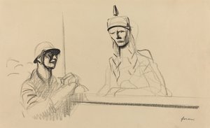 法国士兵向日耳曼尼亚讲话，约1914-1919年。 作者 让·路易·佛兰