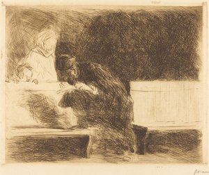 律师翻阅案卷 作者 Jean Louis Forain