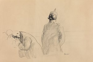 普鲁士士兵和平民，约1919年。 作者 让·路易·佛兰