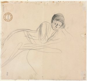 卧姿女子（背面） 作者 让·路易·佛兰