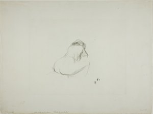 裸体女研究，从后面看 作者 让·路易·佛兰
