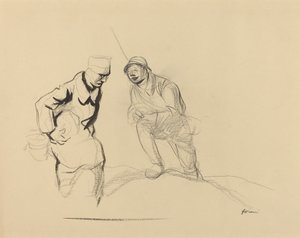 两名士兵，约191419年。 作者 让·路易·佛兰