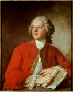 Pierre Augustin Caron de Beaumarchais (1732 - 1799) 法国作家和剧作家的肖像 - Jean Marc (Jean-Marc) Nattier 的绘画 (1685-1766) - 巴黎，法国喜剧 - Pierre Augustin Caron de Beaumarchais (1732-1799) 的肖像, 法国作家