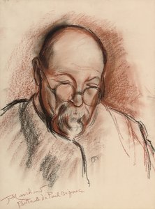 保罗·西尼亚克的肖像（木炭和粉笔在纸上）