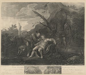 好撒玛利亚人 作者 Jean Marie Delatre 和 Simon Francois Ravenet I 在 William Hogarth 之后