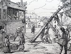 The planting of the Maypole 作者 让·马里埃特