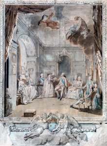 路易丝夫人对她的儿子说再见，1772年 作者 让-米歇尔小莫罗