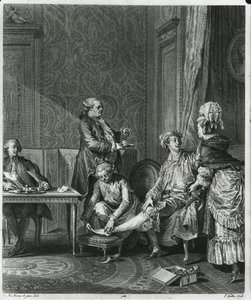 堤坝，由路易斯米歇尔哈尔布（1730-c.1809）1781年雕刻 作者 让-米歇尔小莫罗