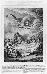 The Troelfth Cake，1772年9月26日波兰的第一个分区，由Noel Le Mire（1724-1800）（版画）刻（bw照片）