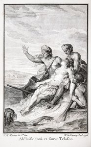 啊!离开我，保存泰拉斯科！，由尼古拉斯·德劳内（Jean-Francois Marmontel）雕刻的“印加人或秘鲁帝国的毁灭”插图