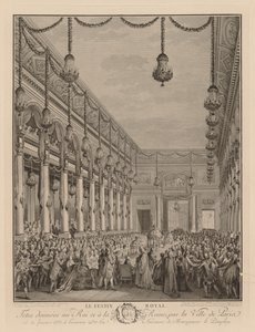 1782年1月21日，在维尔市酒店举行的皇家盛宴。 作者 让-米歇尔小莫罗