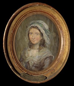 Charlotte Corday (1768-1793) 的肖像 由 Moreau Le Jeune (1741-1814) 绘制，1793 年。 作者 让-米歇尔小莫罗