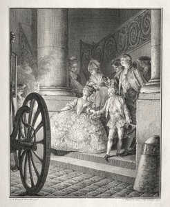 布列塔尼街区：《小教父母》，1777年。 作者 让-米歇尔小莫罗