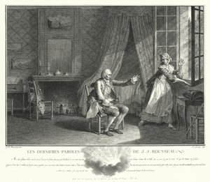 让-雅克·卢梭的遗言（版画） 作者 Jean Michel the Younger Moreau