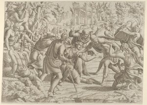 牧羊人将奸诈的西农带入特拉扬的营地，1535-55。