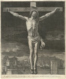 基督在十字架上受难 作者 让·莫兰（Jean Morin），以菲利普·德·尚佩涅（Philippe de Champaigne）命名