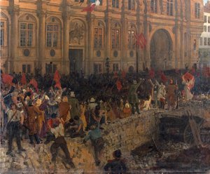 1848年2月24日的《共和国宣言》，约1902年。 作者 让·保罗·劳伦斯