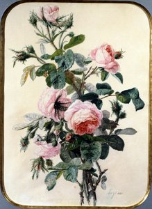 玫瑰让-皮埃尔-莱斯（1825-1887 年）的画作，私人收藏。 作者 让-皮埃尔·莱斯