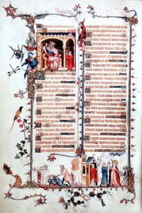 贝尔维尔（Belleville Breviary）的页面1323-1326 作者 让·普塞勒
