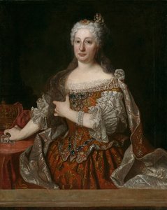 1683-1754年奥地利大公玛丽亚·安娜大公像，葡萄牙女王，c。 1729