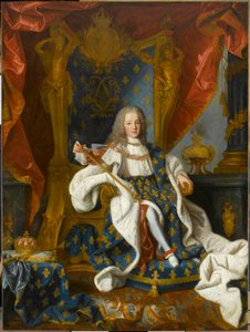 法国国王路易十五1710-1774年9岁时的肖像，1719年。