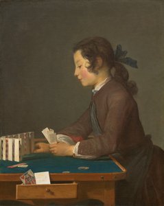 纸牌屋，可能是1737年。 作者 让·巴蒂斯特·西蒙·查尔丁