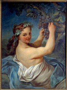 让·西蒙·贝特勒米 (Jean Simon Berthelemy，1743-1811) 的 Bacchante 绘画 19 世纪 Laon，Musee des Beaux Arts