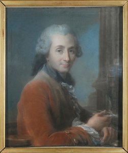 建筑师Jacques Gondouin de Folleville的肖像，1737-1818年，约1780年。