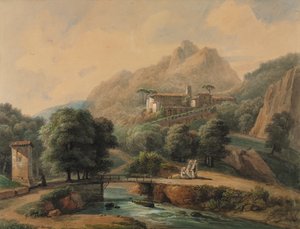 意大利风光：1800-1900年代后期LAbbaye et Les Religieux。