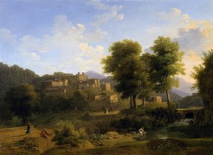 观点的一个镇在萨宾小山，1814年