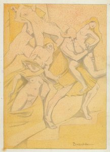 奥维德的爱情书：罗马人还是带走了女人（彩色石版画） 作者 让·德博谢尔