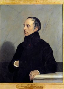 弗朗索瓦·皮埃尔·纪尧姆·吉佐 (1787-1874) 部长和历史学家的肖像 Jehan Vibert (1840-1902) 绘画，布面油画