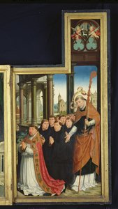 圣三一的荣耀的Polyptych，描绘僧侣的小组，1509-15