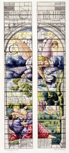 长者让-库桑（1490-1560）绘制的《启示录》场景的复制品，万森圣堂