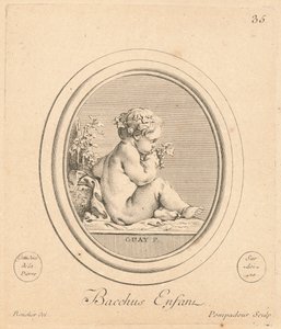 小时候的巴克斯（Bacchus） 作者 珍妮·安托瓦内特·泊松，蓬巴杜侯爵夫人，继弗朗索瓦·布歇后，继雅克·盖伊后