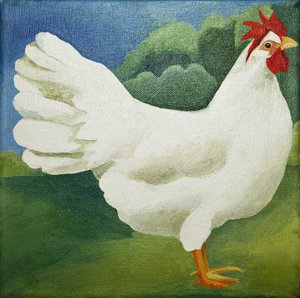 公鸡，2013 年（丙烯酸画布）