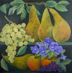 梨和葡萄，2018（丙烯酸画布）