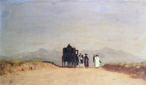 旅行者在罗马坎帕尼亚停止，c.1868