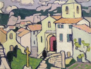 Les Baux，牧师进入他的教会，c.1911