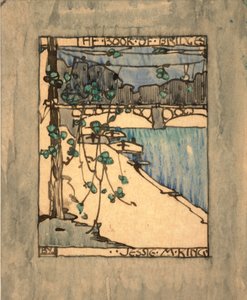 桥之书》的封面插图，约 1911 年（纸上水彩和墨迹） 作者 杰西·马里恩·金
