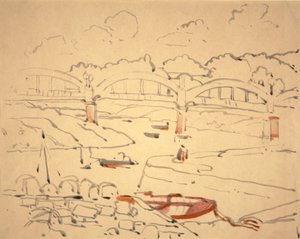 《桥梁之书》插图，c.1911（纸本水彩和水墨） 作者 杰西·马里恩·金