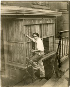 夏洛特-鲍威尔，乡村画家，约1905-16（明胶银照片 作者 杰西·塔伯·比尔斯（Jessie Tarbox Beals）