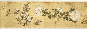 一百朵花，17世纪初（彩绘丝绸）（细节：另见207347-58）