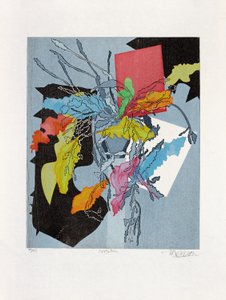 昙花，2015（木刻）