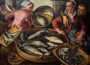鱼市 作者 约阿希姆·比克勒（Joachim Bueckelaer）