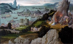亚历山大的圣凯瑟琳的殉难（绘画 作者 约阿希姆·帕蒂尼（Joachim Patinir）