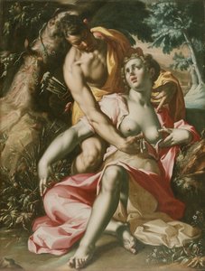 Cephalus 和 Procris（《Procris 之死》），约 1595-1600 年（布面油画） 作者 约阿希姆·维特瓦尔 (Joachim Wtewael) 或乌特瓦尔 (Utewael) 或维耶瓦尔 (Wyewael)